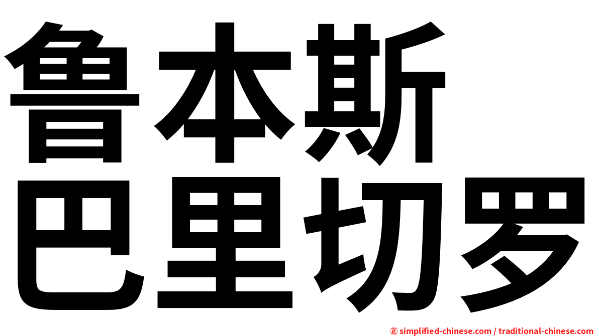 鲁本斯　巴里切罗